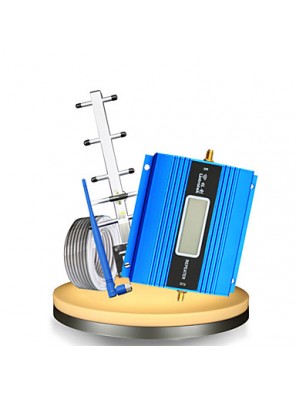 GSM Signal Repeater 900MHz Mini GSM Signal Booster LCD Mobile Phone GSM900 Yagi Antenna Amplifier Set