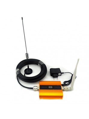 2G GSM 900mhz Signal Booster Mobile Phone Signal Repeater with Antenna Full Set / Mini / LCD Display / Golden