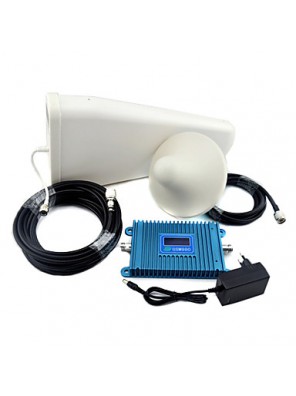 GSM 900mhz Mobile Phone Signal Booster GSM980 Signal Repeater with Log Periodic Antenna / Ceiling Antenna /LCD Display