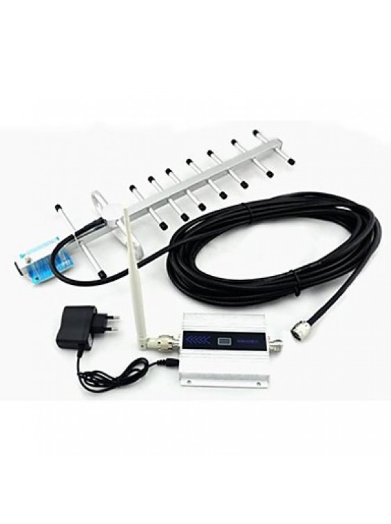 LCD Display Mini GSM 900MHz Mobile Phone Signal Booster , GSM Signal Booster + Yagi Antenna with 10m Cable