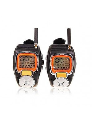 22 Channels Sliver Wrist Watch Style A Pair Walkie Talkie with Big Backlight LCD Screen 