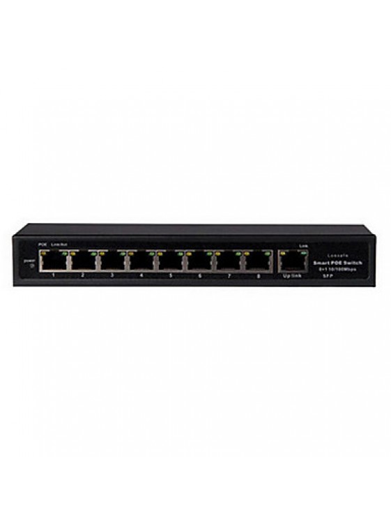 Personal Emergency 9 Poe Switch 8-Way Monitor Network Powered Devices 160 Meters Transmission Distance